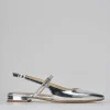 Ballerine tacco 1cm pelle argento