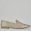 Ballerine tacco 1cm pelle oro
