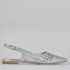 Ballerine tacco 1cm pelle argento