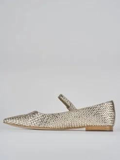 Ballerine tacco 1cm pelle oro