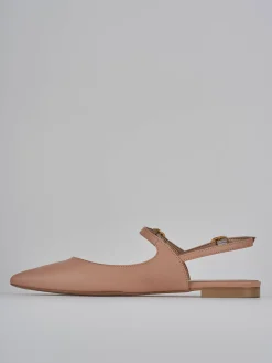 Ballerine tacco 1cm pelle rosa
