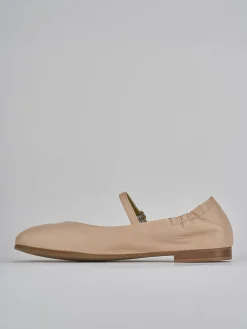 Ballerine tacco 1cm pelle rosa