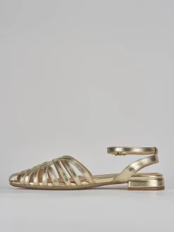 Ballerine tacco 1cm pelle oro