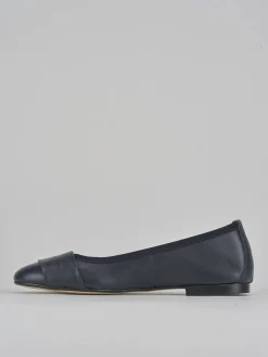 Ballerine tacco 1cm pelle blu