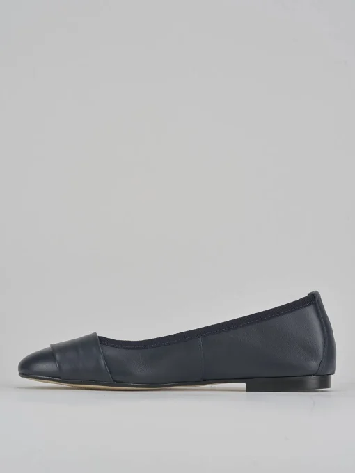 Ballerine tacco 1cm pelle blu