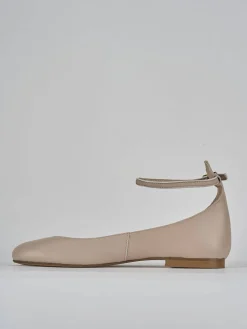 Ballerine tacco 1cm pelle beige