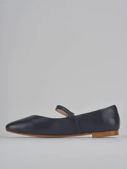 Ballerine tacco 1cm pelle blu