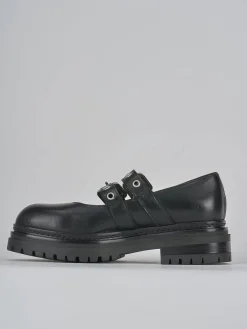 Ballerine tacco 3cm pelle nero