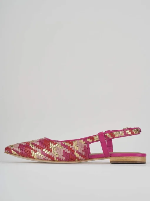 Ballerine tacco 1cm pelle rosa