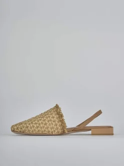 Ballerine tacco 1cm pelle marrone