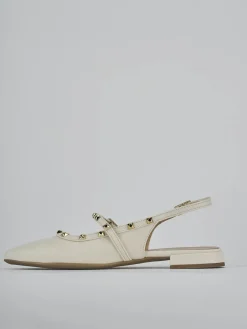 Ballerine tacco 1cm pelle bianco