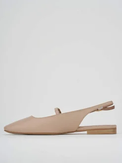 Ballerine tacco 1cm pelle rosa