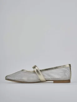 Ballerine tacco 1cm pelle oro