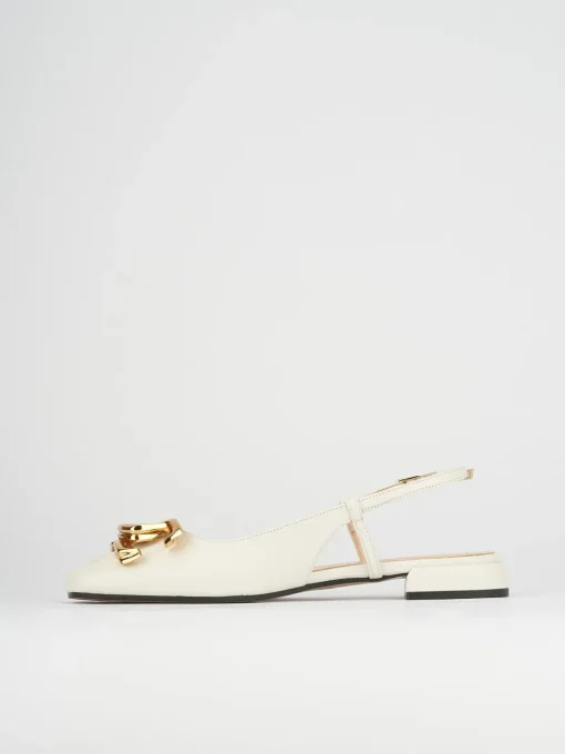 Ballerine tacco 1cm pelle beige