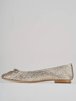 Ballerine tacco 1cm pelle oro
