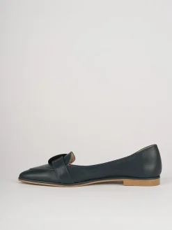 Ballerine tacco 1cm pelle blu