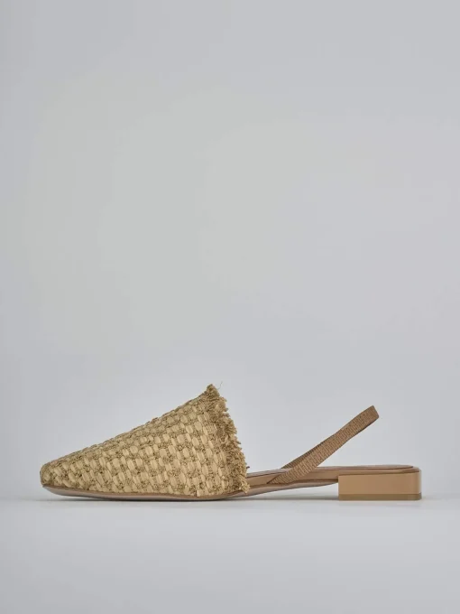 Ballerine tacco 1cm pelle marrone