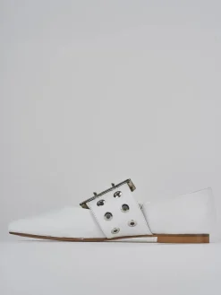 Ballerine tacco 1cm pelle bianco