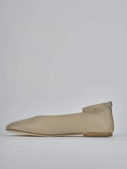 Ballerine tacco 1cm pelle beige