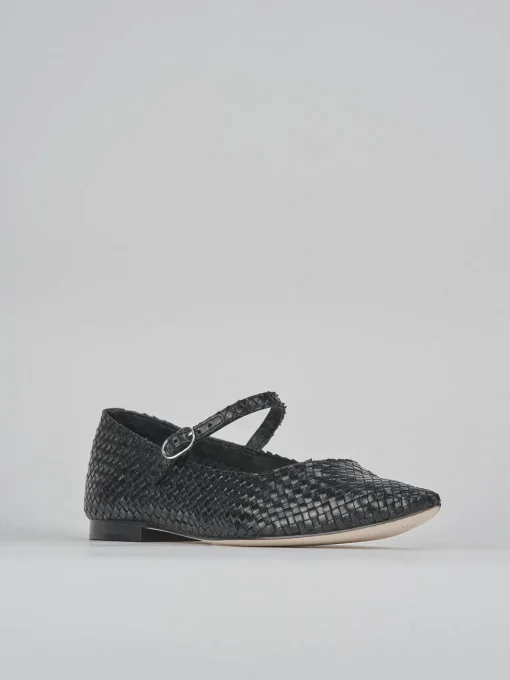 Ballerine tacco 1cm pelle nero