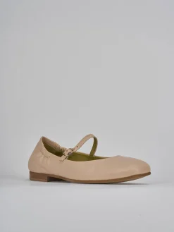 Ballerine tacco 1cm pelle rosa
