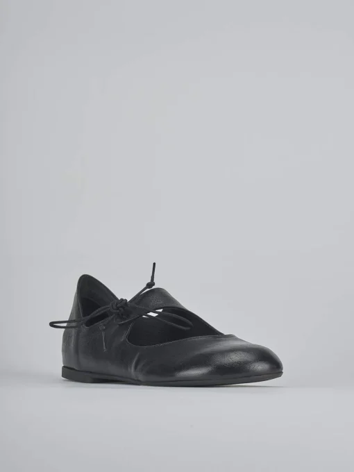Ballerine tacco 1cm pelle nero