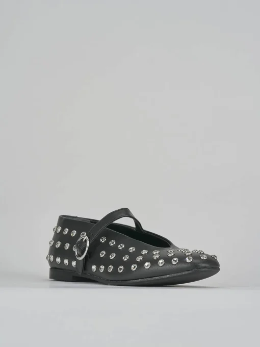 Ballerine tacco 1cm pelle nero
