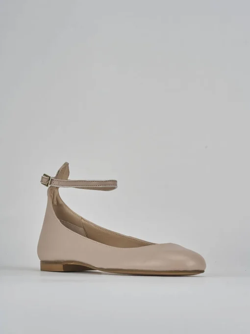 Ballerine tacco 1cm pelle beige
