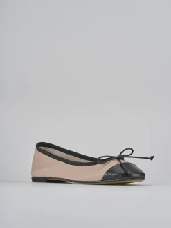 Ballerine tacco 1cm pelle rosa