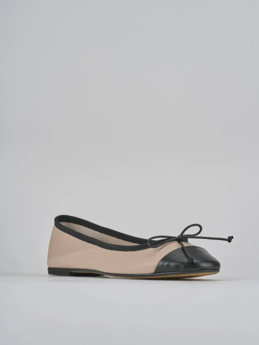 Ballerine tacco 1cm pelle rosa