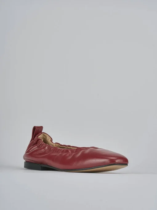 Ballerine tacco 1cm pelle rosso