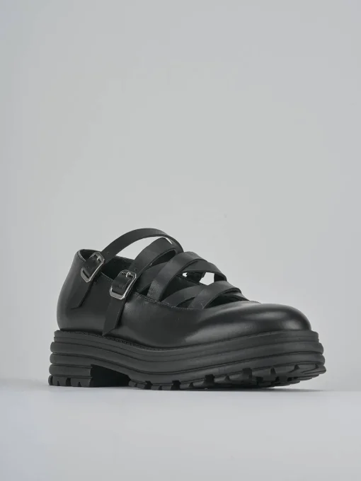 Ballerine tacco 1cm pelle nero