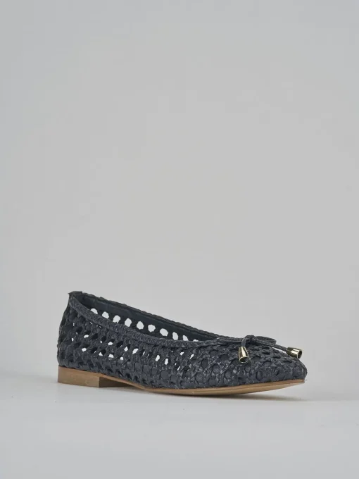 Ballerine tacco 1cm pelle blu