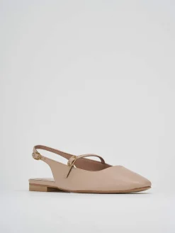 Ballerine tacco 1cm pelle rosa