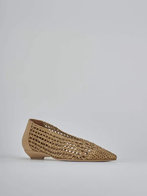 Ballerine tacco 1cm pelle beige