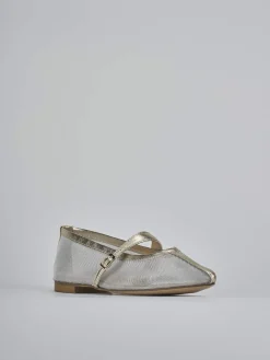 Ballerine tacco 1cm pelle oro