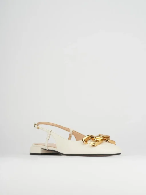 Ballerine tacco 1cm pelle beige