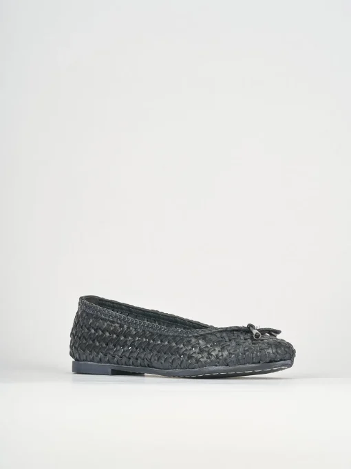 Ballerine tacco 1cm pelle blu