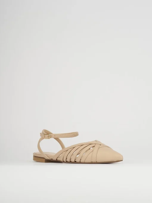 Ballerine tacco 1cm pelle rosa