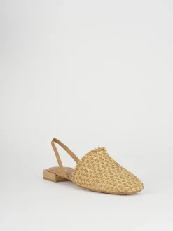 Ballerine tacco 1cm pelle beige
