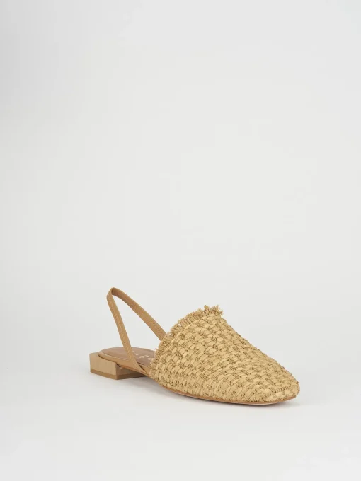 Ballerine tacco 1cm pelle beige