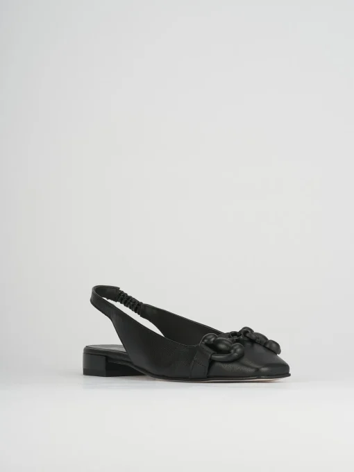 Ballerine tacco 1cm pelle nero