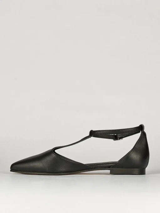 Ballerine tacco 1cm pelle nero