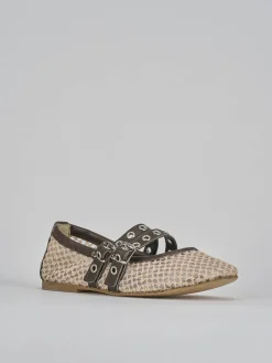 Ballerine tacco 1cm pelle beige
