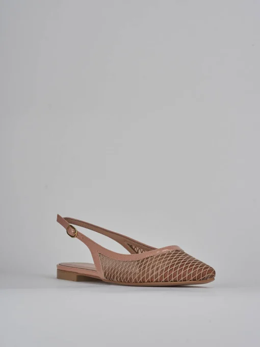 Ballerine tacco 1cm pelle rosa