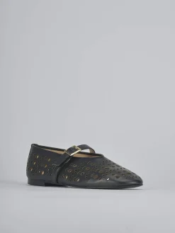 Ballerine tacco 1cm pelle nero