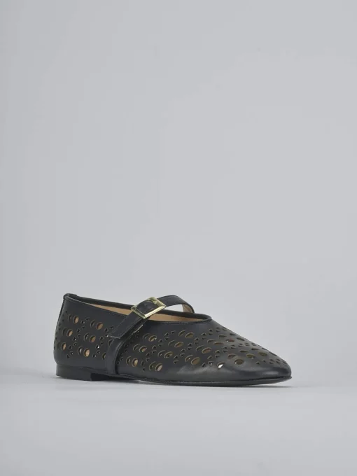 Ballerine tacco 1cm pelle nero