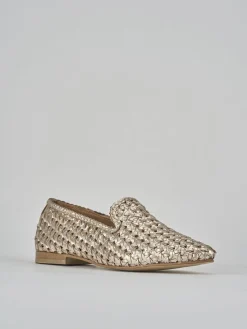 Ballerine tacco 1cm pelle oro