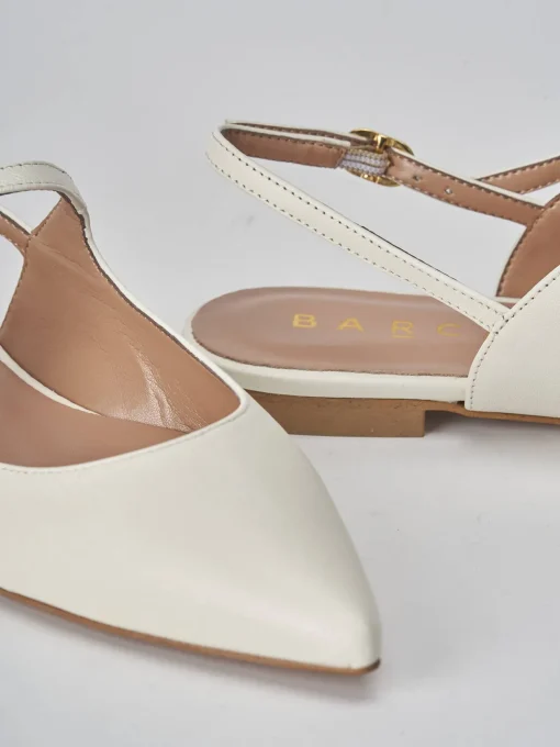 Ballerine tacco 1cm pelle bianco