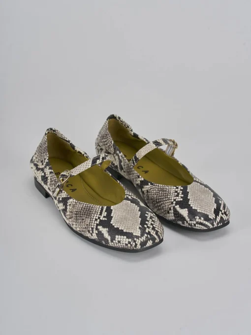 Ballerine tacco 1cm pelle beige